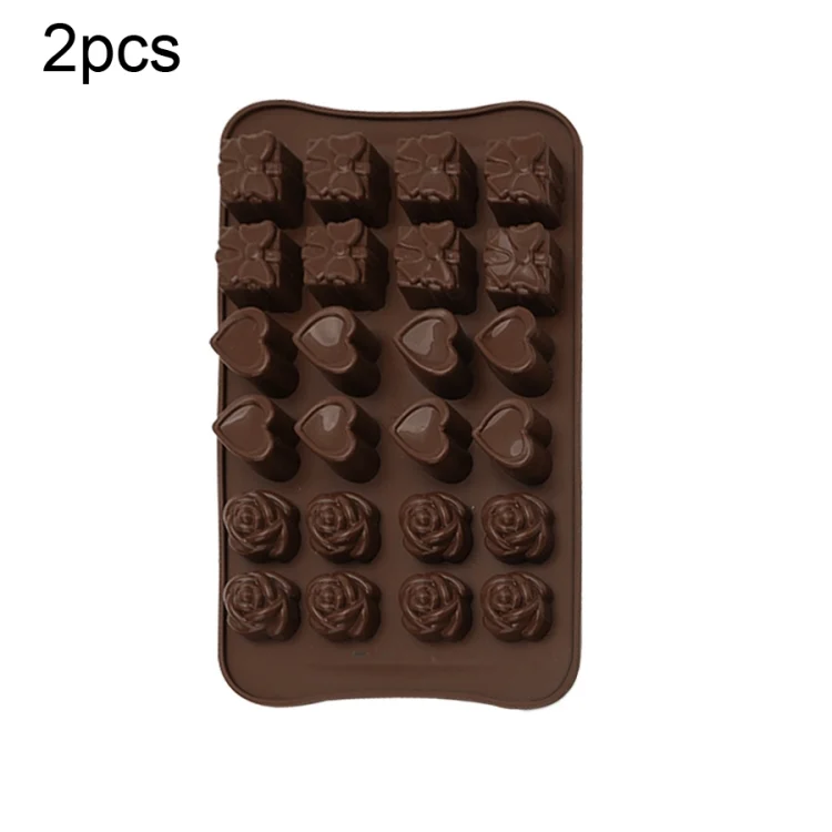 TBD0603575001.webp 2pcs Silicone Chocolate Mold Jelly Christmas Candy Cake Mould, Style: - Image 1