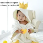 Kids Bath Towel Thickened High Density Coral Fleece Hooded Cloak Water Absorbent Cape - Image 7