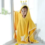Kids Bath Towel Thickened High Density Coral Fleece Hooded Cloak Water Absorbent Cape - Image 8