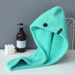 Coral Velvet Quick Dry Absorbent Hair Dryer Hat Plus Thicken Shower Cap Hotel Household Wrap Head Towel
