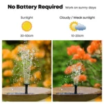 Solar Water Fountain Pool Outdoor Bird Bath Solar Powered Fountain Floating Water - Image 5