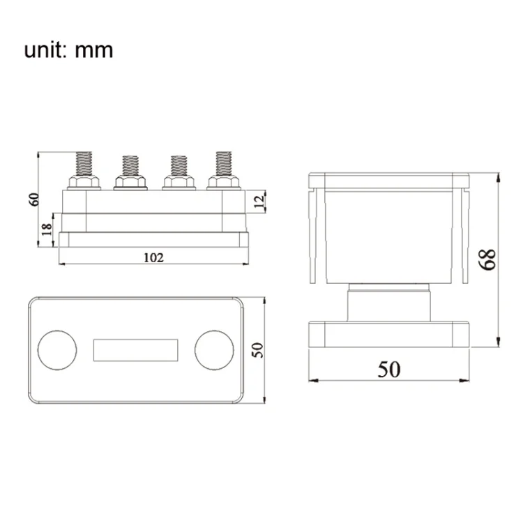 TBD06035820_B2.webp 600A 48V RV&Ship Modification 4-way Large Electric DC Busbar - Image 3