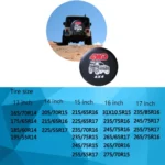 PVC Faux Leather Spare Wheel Cover Rear Tire Protector - Image 8