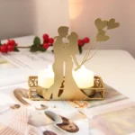 DH2206-03 Valentine Day Romantic Atmosphere Candle Holder Shooting Props Decorative Candlesticks - Image 2