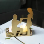 DH2206-03 Valentine Day Romantic Atmosphere Candle Holder Shooting Props Decorative Candlesticks - Image 6