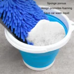 2pcs Car Chenille Coral Fleece Car Wash Double Sided Thick Gloves - Image 6