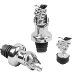 2pcs Zinc Alloy Red Wine Cork Wine Stopper Drink Bar Tool - Image 2