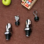 2pcs Zinc Alloy Red Wine Cork Wine Stopper Drink Bar Tool - Image 3