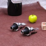 2pcs Zinc Alloy Red Wine Cork Wine Stopper Drink Bar Tool - Image 5
