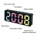 3806C LED Electronic Home Living Room Desktop Clock Perpetual Calendar Digital Tabletop Clock - Image 3