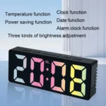 3806C LED Electronic Home Living Room Desktop Clock Perpetual Calendar Digital Tabletop Clock - Image 5
