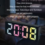 3806C LED Electronic Home Living Room Desktop Clock Perpetual Calendar Digital Tabletop Clock - Image 7