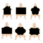 191288 Small Party Shop Message Blackboard Ornaments Pine Tripod Decorative Message Board - Image 2