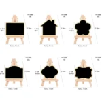 191288 Small Party Shop Message Blackboard Ornaments Pine Tripod Decorative Message Board - Image 3