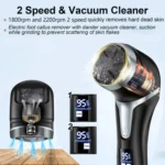 JD-510 Rechargeable Electric Foot Callus Remover with Vacuum Cleaner - Image 3