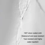 190T Silver Coated Cloth Car Rain Sun Protection Car Cover with Reflective Strip - Image 3