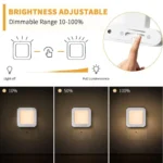 Stepless Dimming Induction Night Light Square Light Guide Plate Baby Night Light - Image 5