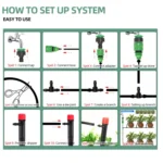 Hose Drip Irrigation System Plant Watering Set 360 Degree Adjustable Drippers - Image 5
