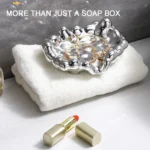 Electroplating Soap Box Fragrance Toilet Free Punch Drain Soap Holder - Image 5