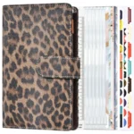 A6 Leopard Print Cash Budget Notebook Loose Leaf Financial Management Notepad