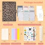 A6 Leopard Print Cash Budget Notebook Loose Leaf Financial Management Notepad - Image 3