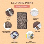 A6 Leopard Print Cash Budget Notebook Loose Leaf Financial Management Notepad - Image 4
