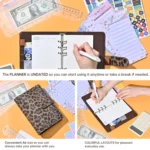 A6 Leopard Print Cash Budget Notebook Loose Leaf Financial Management Notepad - Image 6