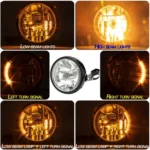 Motorcycle 7 Inch LED Headlight Angel Ring With Steering Function - Image 5