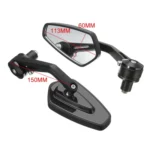 Motorcycle Handle All Aluminum Cherry Rearview Mirror - Image 3