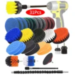 31pcs/set Electric Drill Brush Kitchen Bathroom Wall Cleaning Set - Image 2