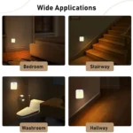 NL2022 Night Light With Motion Sensor AC Plug In Dimmable Cabinet Light ,EU Plug - Image 8