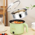 18cm Fast / Slow Gear+Non-stick Pot+Stainless Steel Steaming Grid Multifunctional Mini Electric Cooker