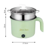 18cm Fast / Slow Gear+Non-stick Pot+Stainless Steel Steaming Grid Multifunctional Mini Electric Cooker - Image 2