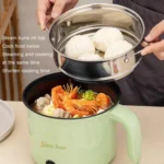 18cm Fast / Slow Gear+Non-stick Pot+Stainless Steel Steaming Grid Multifunctional Mini Electric Cooker - Image 7