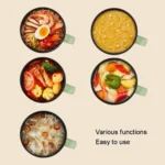 18cm Fast / Slow Gear+Non-stick Pot+Stainless Steel Steaming Grid Multifunctional Mini Electric Cooker - Image 8