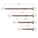 RUITOOL T25 100pcs Woodworking Screws Torx Self Tapping Screws - Image 5