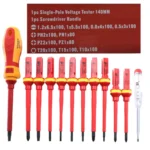 RDEER VDE-9913 13 In 1 Insulated Screwdriver Set Screwdriver Electrician Tools - Image 3