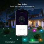 SKS-JZ-13 DC 12V 10m 15 LEDs Bluetooth RGB Lawn Light String Waterproof LED Buried Lights - Image 4