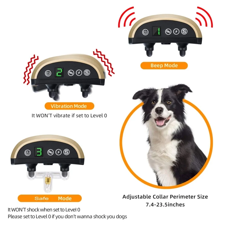 TBD06036448_B2.webp USB Rechargeable Waterproof Dog Bark Collar With Vibration And Beep - Image 3