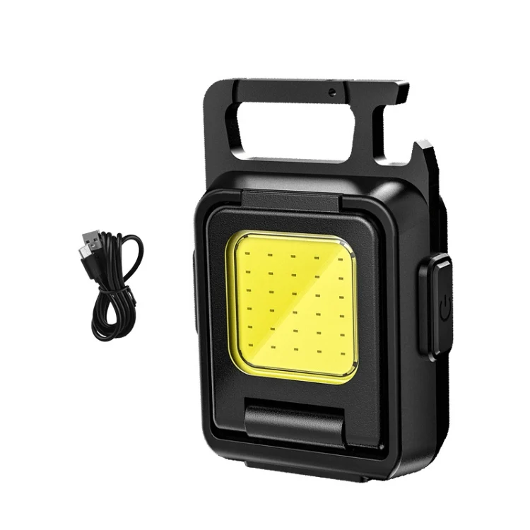 Double Sided COB Flashlight Mini Keychain Light Camping Light