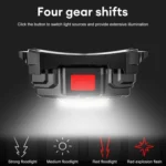 3 in 1 Mini Flashlight Wrist Light Headlight Waist Bag Light - Image 8