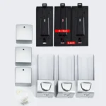 Three Head Wall Mounted Manual Press Soap Dispenser Shampoo Bottle Hand Wash Body Wash Dispenser, Color: - Image 3