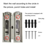 400ml Double Head Wall Mounted Manual Press Soap Dispenser Shampoo Bottle Hand Wash Body Wash Dispenser, Color: - Image 8