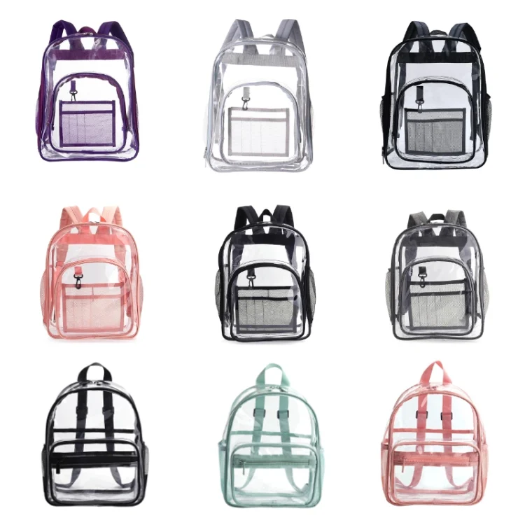 TBD06036489_B1.webp PVC Transparent Waterproof Backpack Student School Bag - Image 2