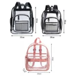 PVC Transparent Waterproof Backpack Student School Bag - Image 3