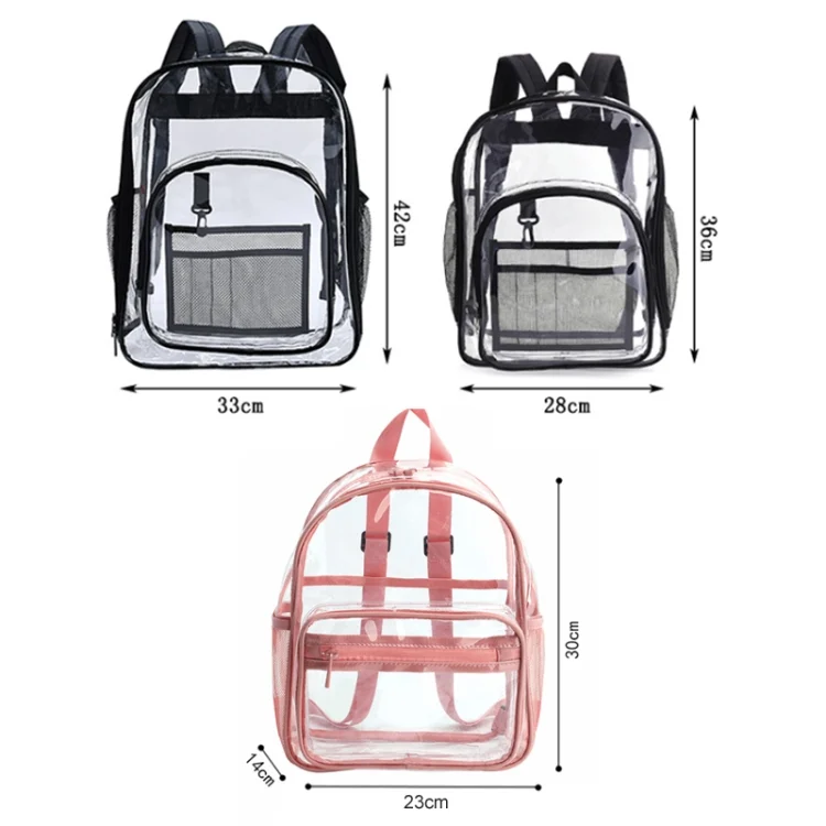 TBD06036489_B2.webp PVC Transparent Waterproof Backpack Student School Bag - Image 3