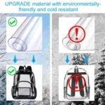 PVC Transparent Waterproof Backpack Student School Bag - Image 5