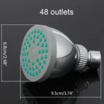 AL-63620 Detachable Bathroom Showerhead Overhead Spray Plastic Bathroom Rooftop Nozzle - Image 2