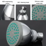 AL-63620 Detachable Bathroom Showerhead Overhead Spray Plastic Bathroom Rooftop Nozzle - Image 4
