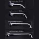 With Base Top Spray Rod Shower Tube Stainless Steel Shower Outlet Pipe Elbow - Image 2